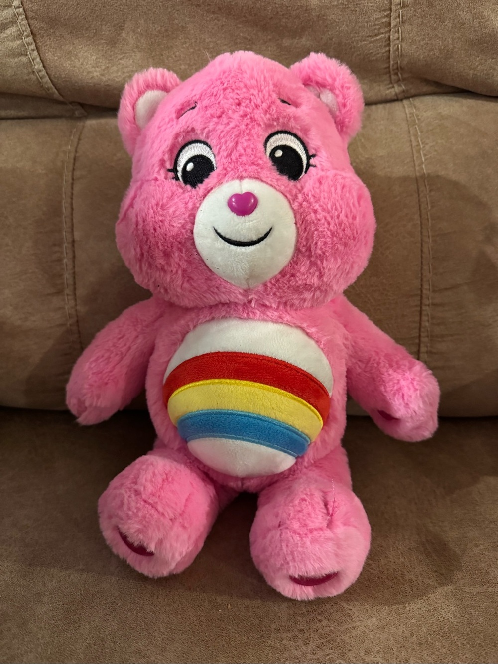 Care Bears Unlock the Magic Cheer Bear 14" Plush Pink Rainbow Stuffed Animal